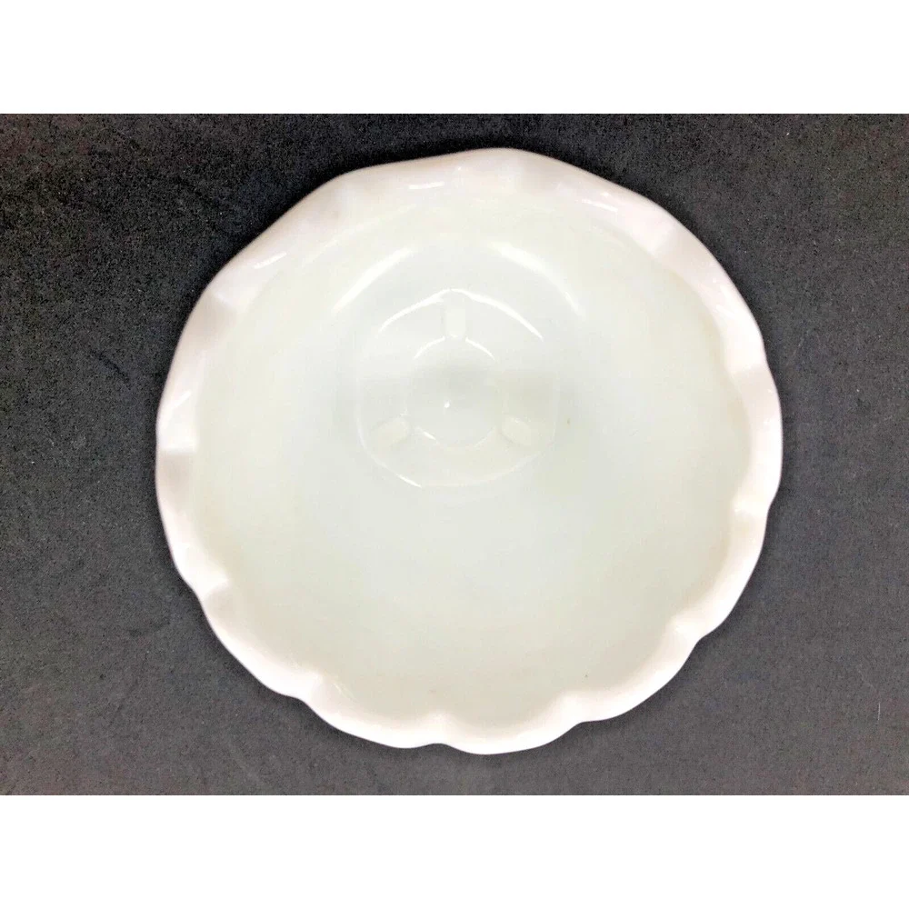 Westmoreland White Milk Glass Paneled Grapevine Vase Planter Flower Pot MCM